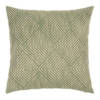LANONG - Cushion Cover with Green Graphic Motifs, Set of 2 (H40 x W40cm)