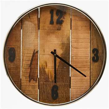 Large Wood Clock (H50 x W50 x D5cm)