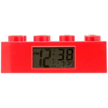 LEGO Brick Alarm Clock, Red (H7 x W19 x D9.5cm)
