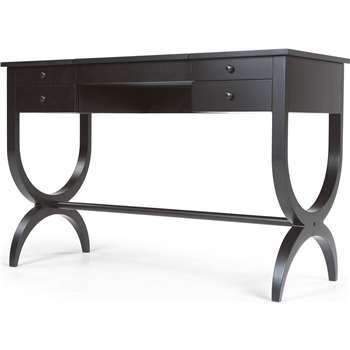 Leila Dressing Table, Black (76 x 120cm)