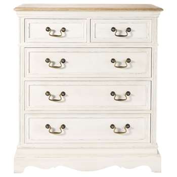 LÉONTINE 5-Drawer Chest in Cream (95 x 86cm)