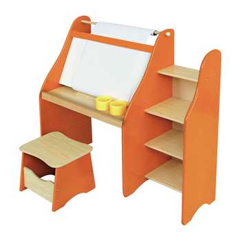 Liberty House Artist's Drawing Desk and Stool, Orange (90 x 72cm)