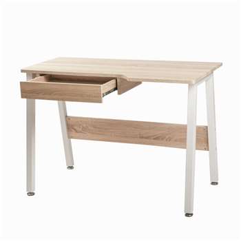 Life Carver Home Office Desk WorkStation Wooden & Metal (H76 x W110 x D55cm)