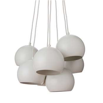Koge Ball Multi Pendant, Stainless steel, White, 14.5 x 18 cm