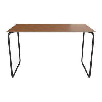 LIND DNA - Bull Bench with Fixed Leather - Nature/Black (H44 x W38 x D38cm)