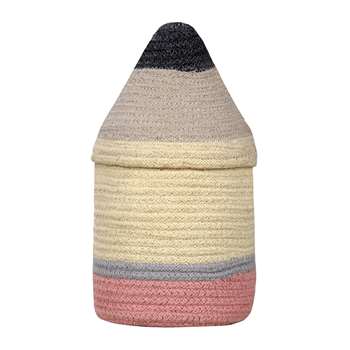 Lorena Canals - Cotton Pencil Basket - Small (H30 x W12.5 x D12.5cm)