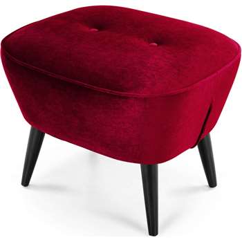 Lotus Footstool, Crimson Red (46 x 49cm)