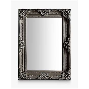 Louvel Rectangular Mirror, Antique Silver (H118 x W88 x D6.5cm)
