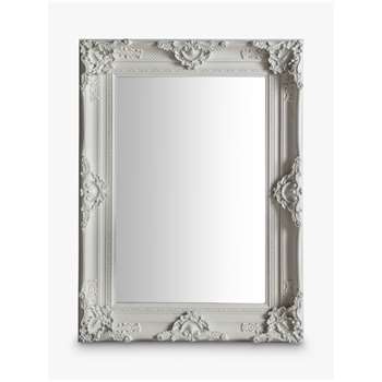 Louvel Rectangular Mirror, White (H118 x W88 x D6.5cm)