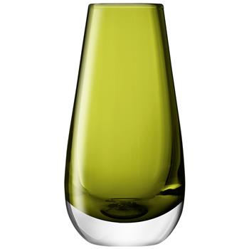 LSA International Flower Colour Bud Vase - Olive (H14 x W7 x D7cm)