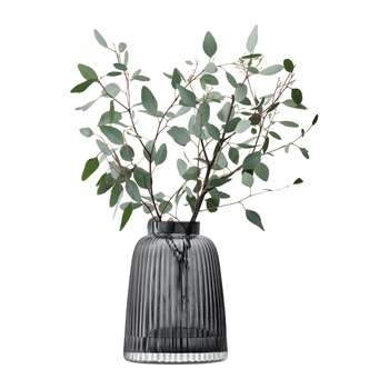 LSA International - Pleat Vase - Grey (H26 x W19 x D19cm)