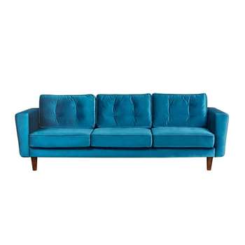 Luciene  3 seat sofa Genova Peacock (H82 x W242 x D93cm)