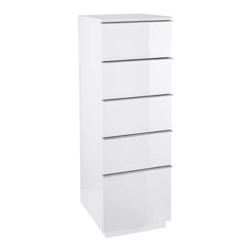Madison tall office cabinet white (130 x 45cm)