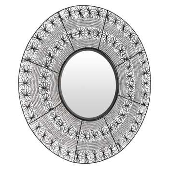 MAHALA Black Wire Mirror (H96 x W93 x D2cm)