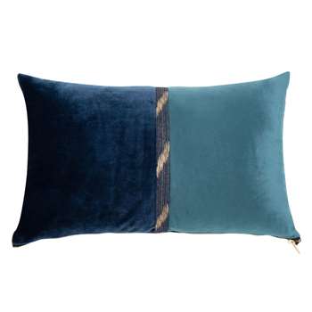 MALACHITE Printed Two-Tone Cushion Cover (H30 x W50cm)