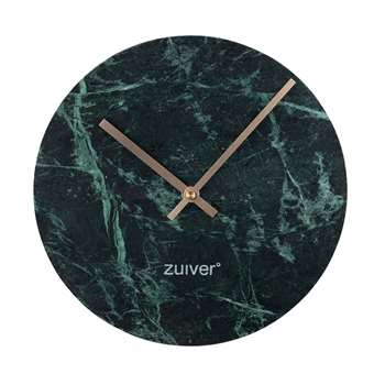 Marble Time Wall Clock in Green (Diameter 25cm)