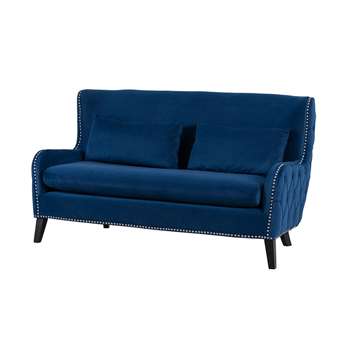 Margonia Two Seat Sofa - Blue (H100 x W160 x D85cm)