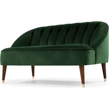 Margot 2 Seater Sofa, Forest Green Recycled Velvet (H72 x W130 x D73cm)
