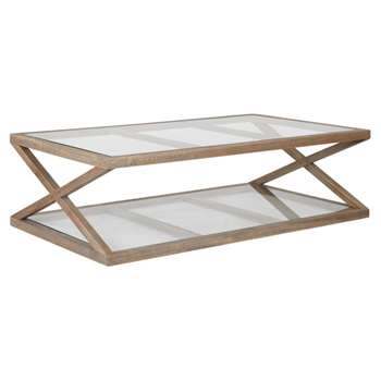 Marylebone Solid Oak Coffee Table, Small - Weathered Oak (40 x 140cm)