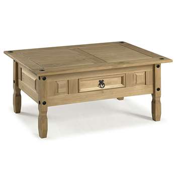 Mercers Furniture - Corona Coffee Table - Pine, Brown (45 x 100cm)