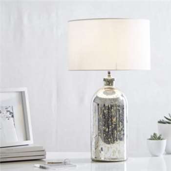 Mercury Small Bottle Table Lamp - Silver (51.5 x 39cm)