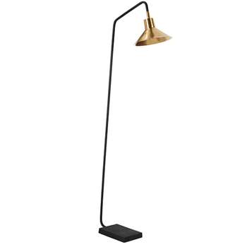 Merton Floor Lamp - Black/Brass (160 x 60cm)
