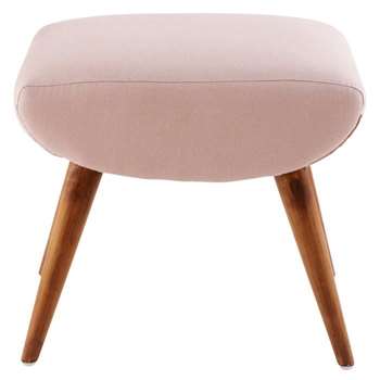 MIA Pink Stool with Birch Legs (H42 x W45 x D35cm)