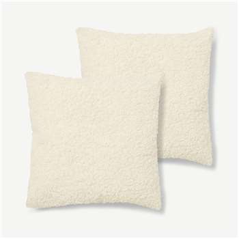 Mirny Set of 2 Boucle Cushions, Off-White (H55 x W55cm)