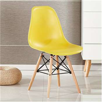 Moda Eiffel Chair, Yellow (H82 x W47 x D47cm)