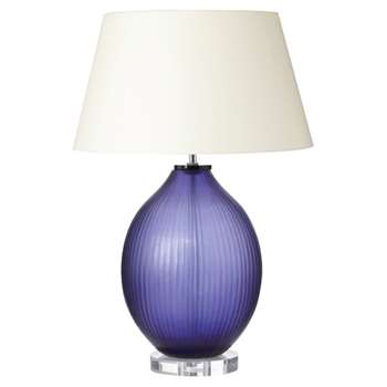 Montigny Glass Table Lamp - Violet (36 x 23cm)