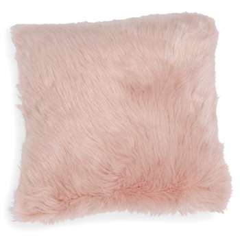 MORGANE pink faux fur cushion cover (40 x 40cm)