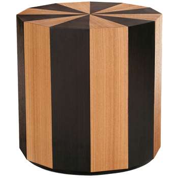 Moritz Side Table, Natural and Dark Stain Ash (55 x 55cm)