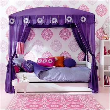 Morocco Chic Luxury Girls 4 Poster Cabin Bed 181 x 207cm