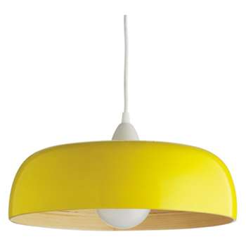 Moxley Yellow bamboo easy-to-fit ceiling shade (Diameter 36.5cm)