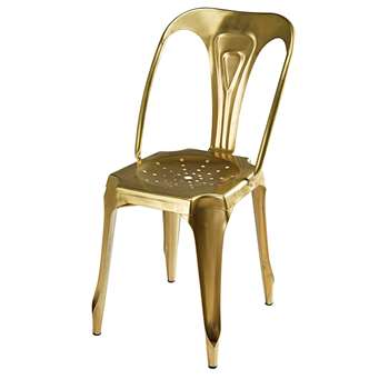 MULTIPL'S Industrial gold metal chair (84 x 58cm)