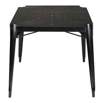 MULTIPL'S Industrial antique black metal dining table (77 x 80cm)
