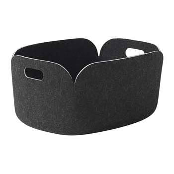 Muuto - Restore Basket - Black Melange (H23 x W48 x D35cm)