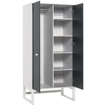 Nest Freestanding Wardrobe in Larch Effect & Graphite 202 x 95cm