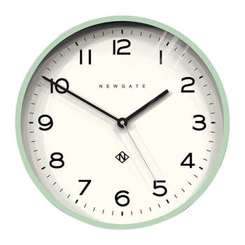 Newgate Clocks - Number Three Echo Wall Clock - Neo-Mint (Diameter 37cm)