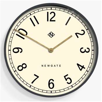 Newgate Large Wall Clock, Grey/Brass (Diameter 60cm)