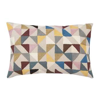 Niki Jones - Harlequin Linen Cushion - 40x60cm - Multi