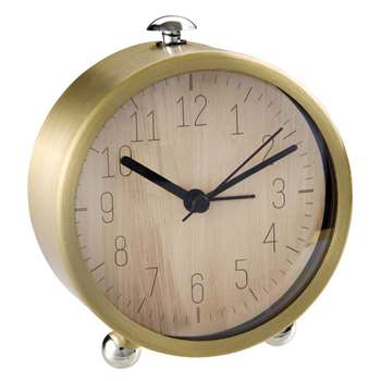NIKO Gold Metal Alarm Clock (11 x 10cm)
