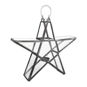 Nkuku - Sanwi Standing Star Lantern - Zinc - Small (H26.5 x W28.7cm)