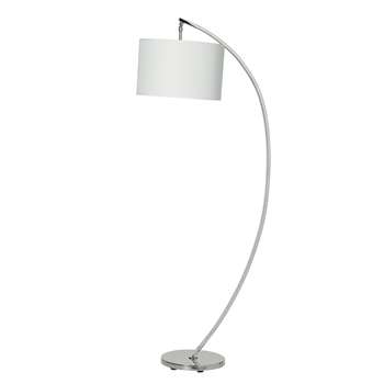 Noah Curved Nickel Floor Lamp