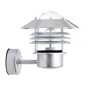 Nordlux Vejers Outdoor Up Wall Light, Galvanised Steel (23 x 23cm)