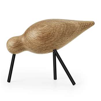 Normann Copenhagen - Shorebird Ornament - Black/Oak - Medium (11 x 15cm)