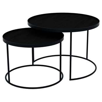 Notre Monde - Round Nesting Tray Table Set (H38 x W62 x D62cm)