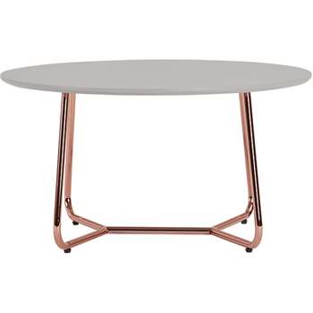 Nyla Coffee Table, Grey and Copper (H42 x W80 x D80cm)