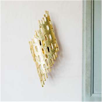 Nyssa Gold Wall Light (H48 x W11.5 x D18cm)