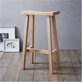 Oak Bar Stool (H75 x W45 x D31cm)